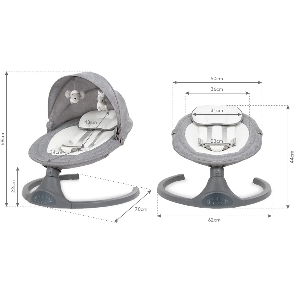Шезлонг - качели Kidwell Luxi dark melang